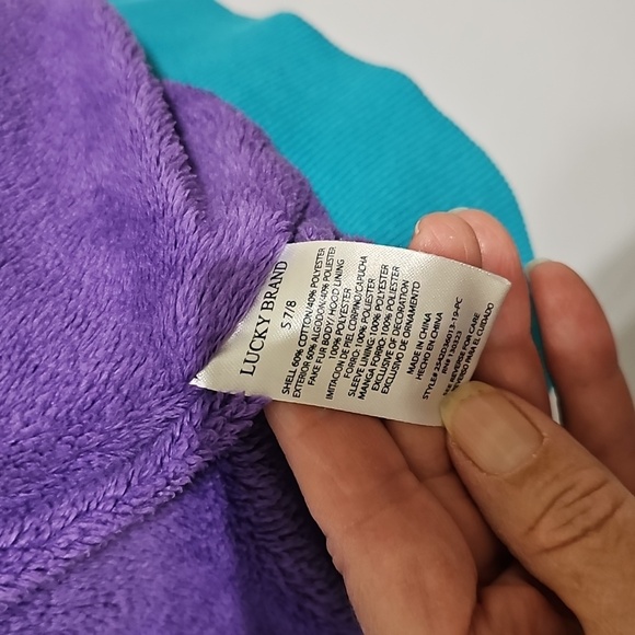 Girl's Lucky Brand Hooded Full Fron Zip Sweatshirt Jacket - Picture 7 of 10